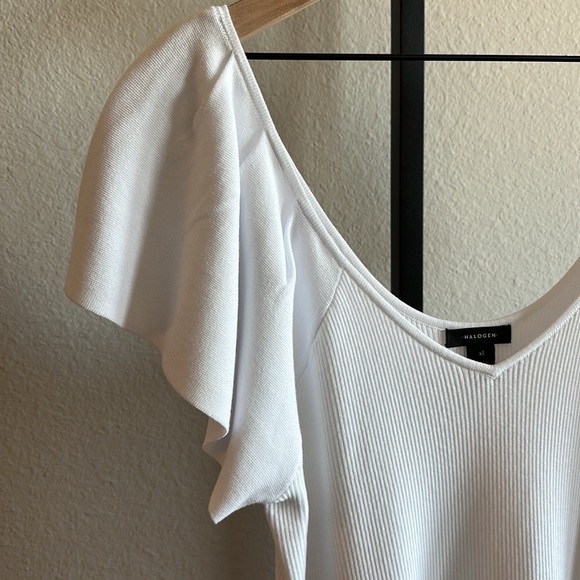 Halogen Flutter Sleeve Ribbed Sweater - Picture 3 of 8